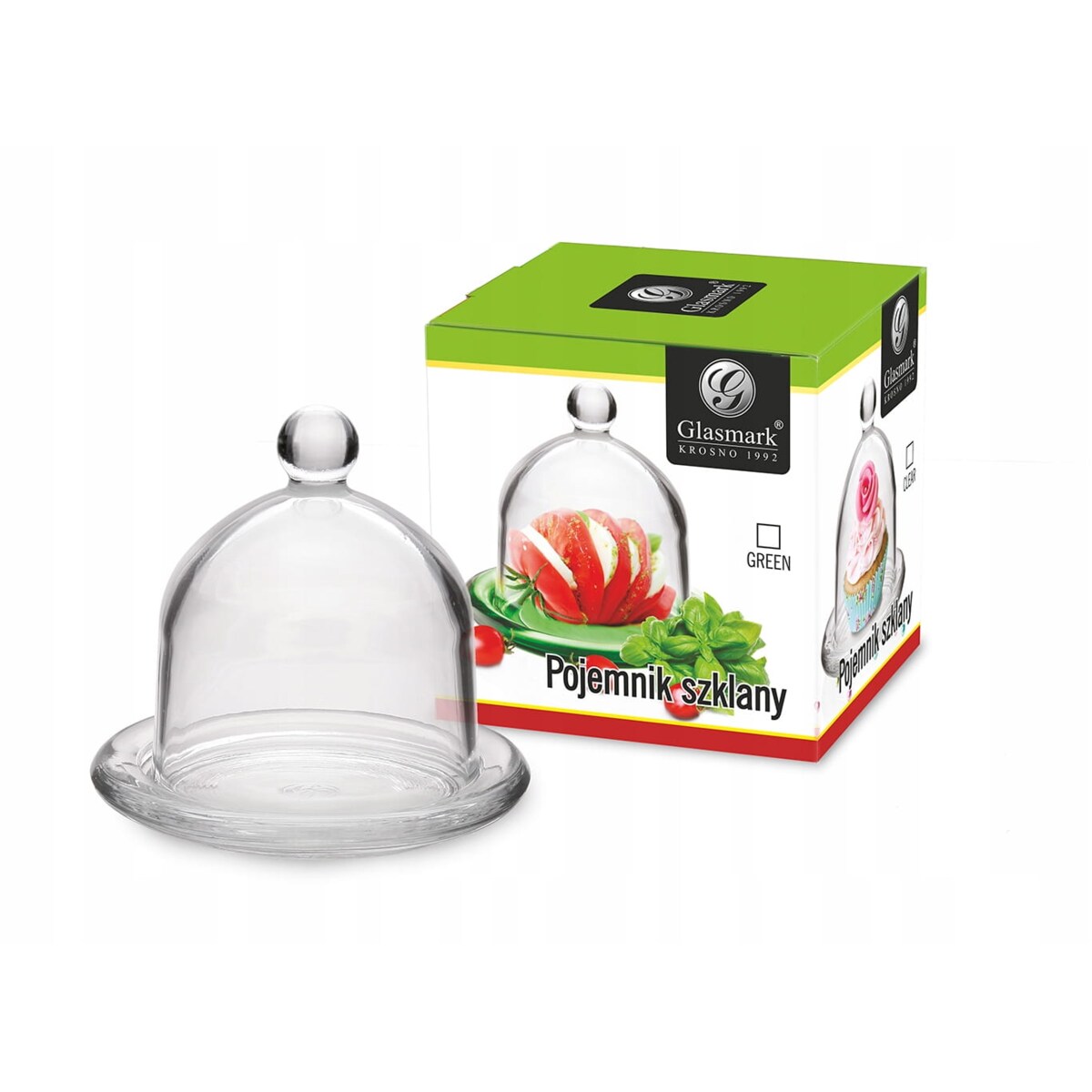 Pojemnik na Cytrynę, Warzywa, Owoce z Przykryciem Szklany z Pokrywką