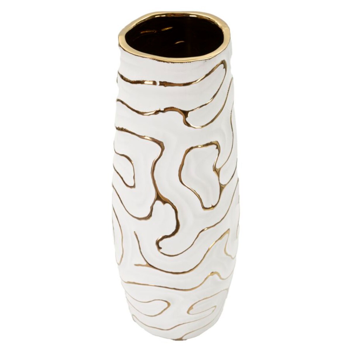 Wazon ceramiczny LIA, biały, Ø 14,5x39,5 cm