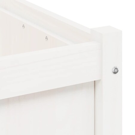 vidaXL Donica ogrodowa, biała, 50x50x50 cm, lite drewno sosnowe