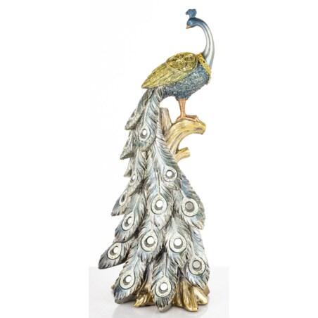 Dekoracja - Paw 32x12x10 cm PAVO-3 złoty