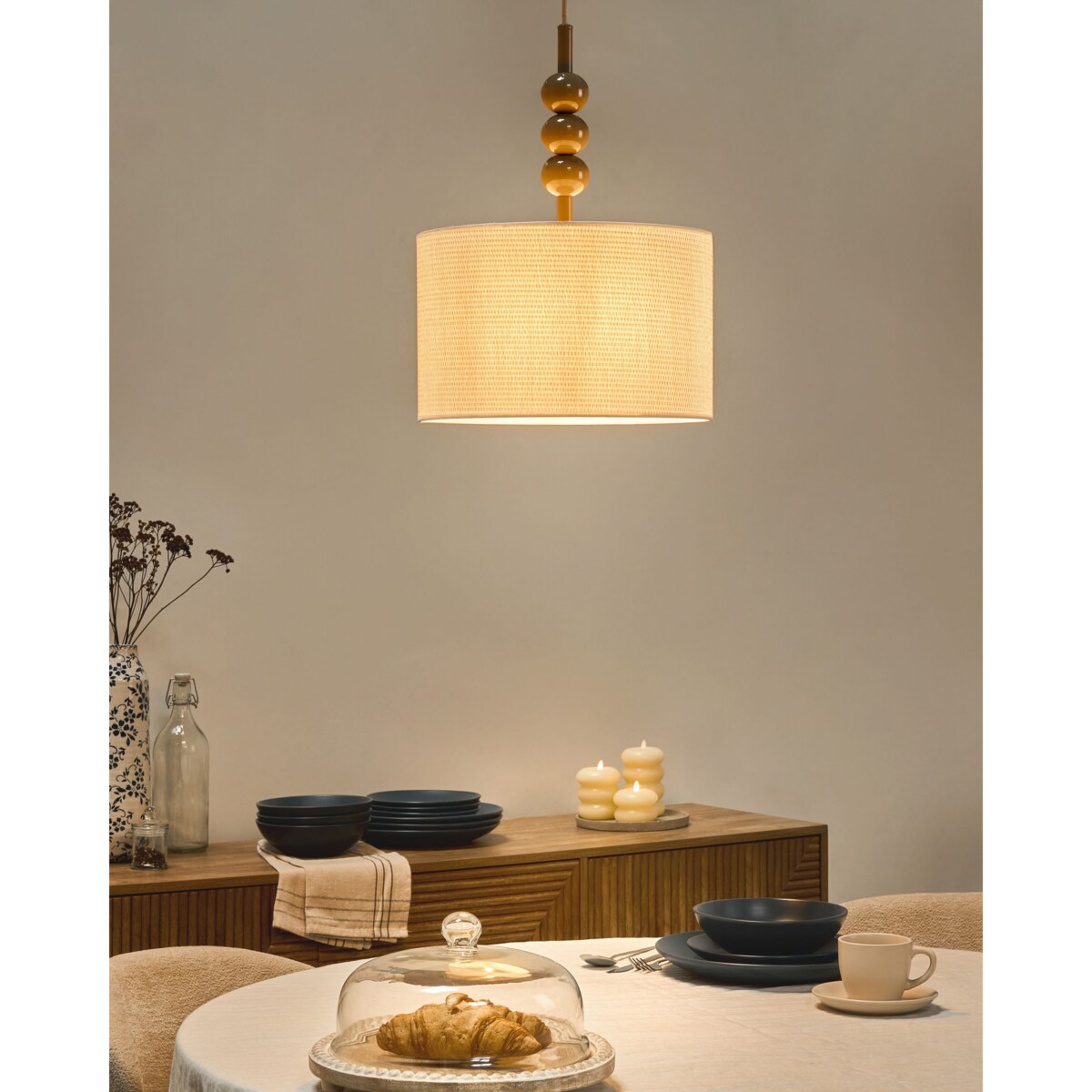 Lampa wisząca LOKY Metal Beżowy
