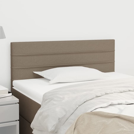 vidaXL Zagłówek do łóżka, taupe, 100x5x78/88 cm, tkanina