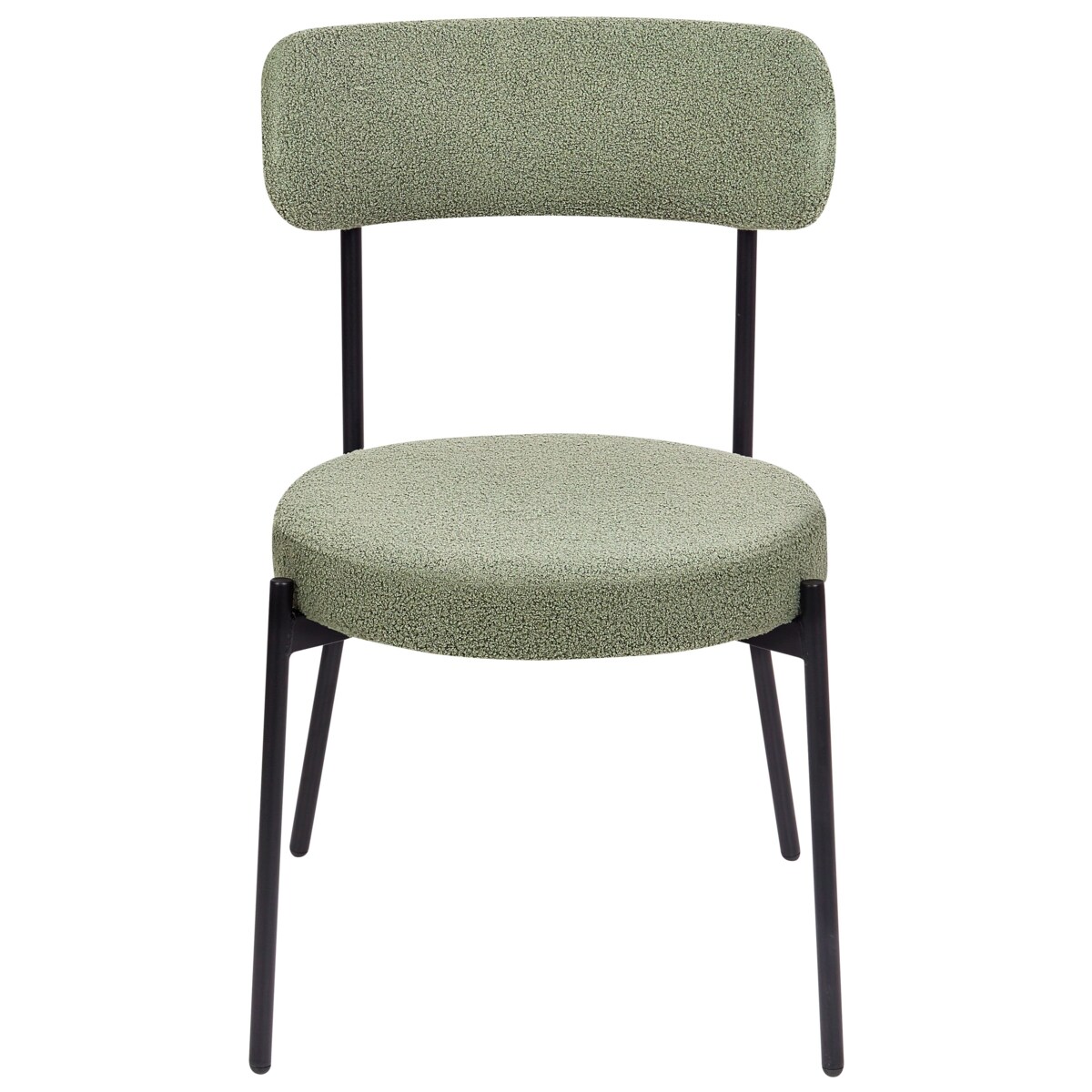 Zestaw 2 krzeseł do jadalni ALLISON Boucle Jasnozielony