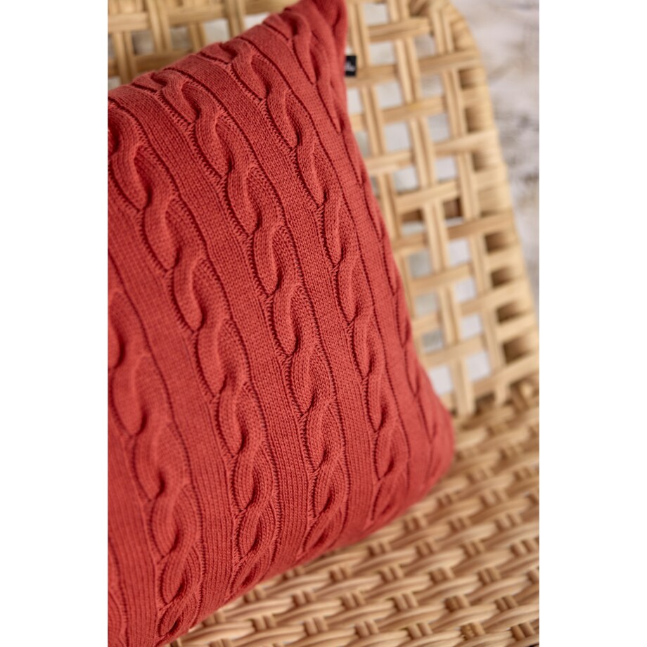Poszewka warkocz podłużna ceglasta, 40 x 60 cm, La Manta