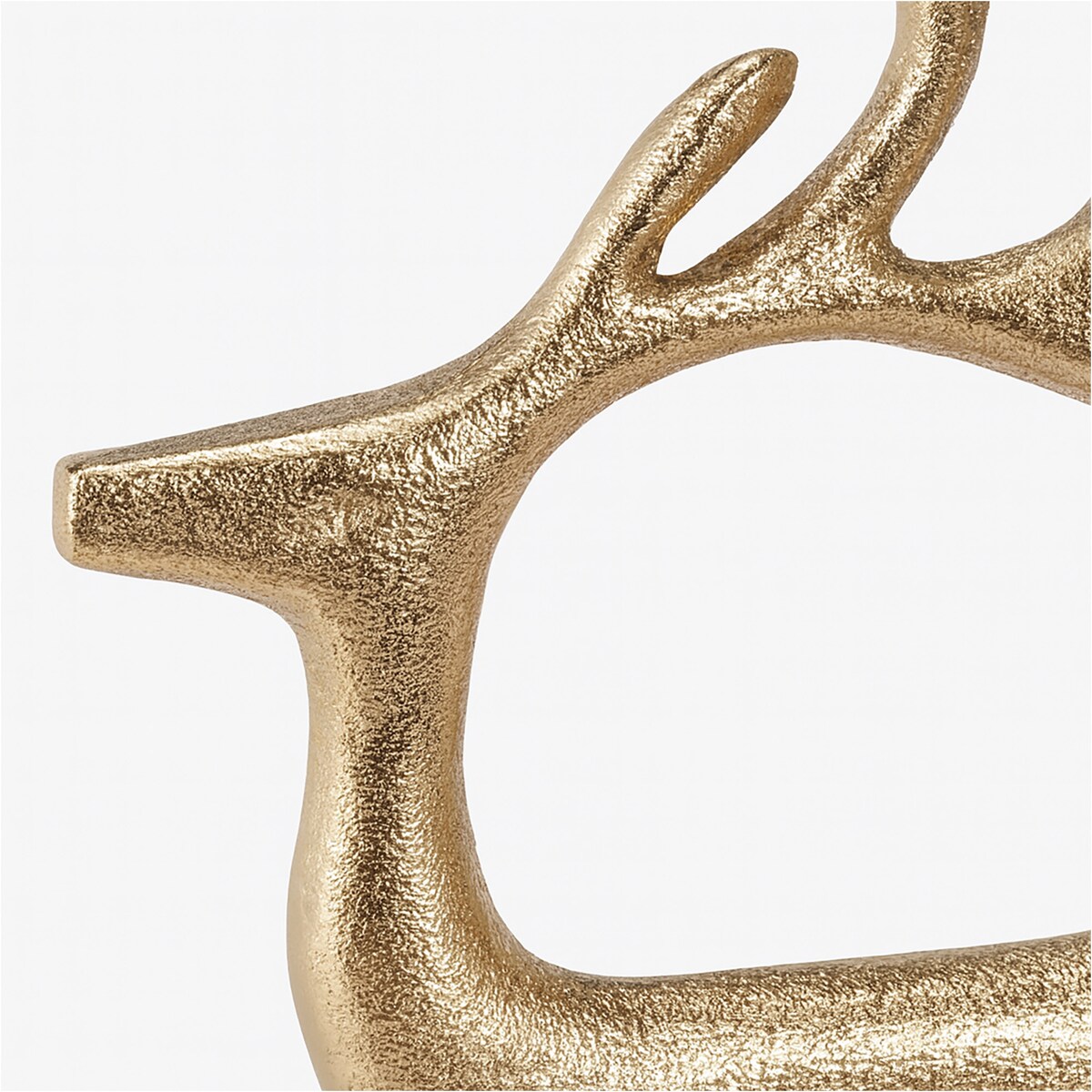 Renifer Figurka Świąteczna Stojąca Dekoracja Ozdoba Złoty 15X16 Cm