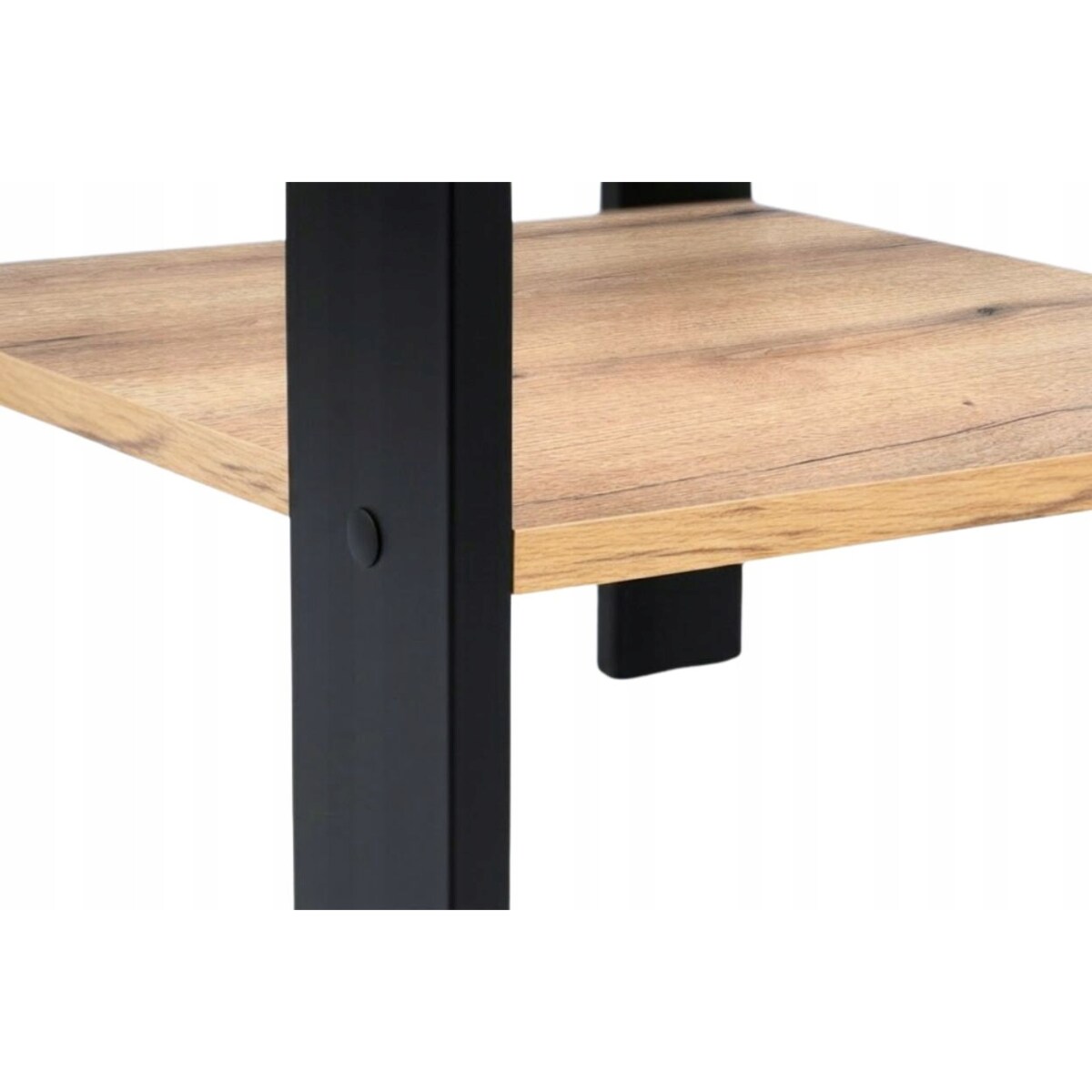 Stolik Kawowy Loft Dąb Evoke Czarny Stelaż 90X52Cm Ława Industrialna