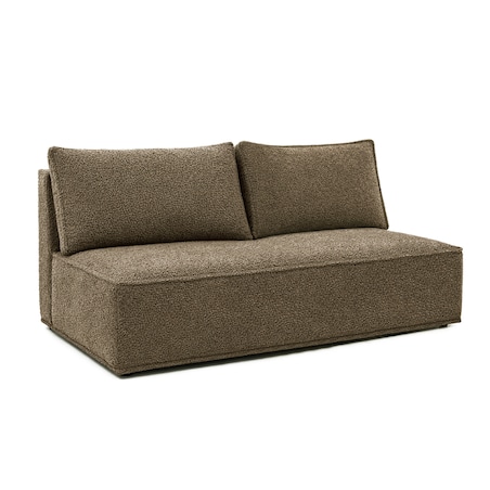 Sofa Rozkładana Kanapa z Funkcją Spania Dwuosobowa Do Salon Brązowa MAVIA