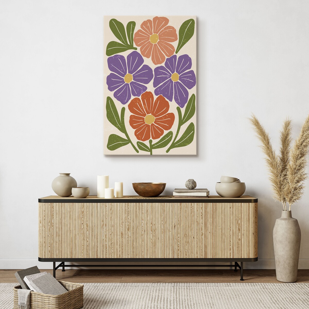 Obraz Kolorowe Pastelowe Stokrotki 80x120cm