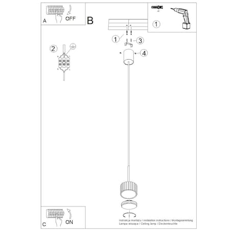 Lampa wisząca AURA 1 ultramaryna Gx53