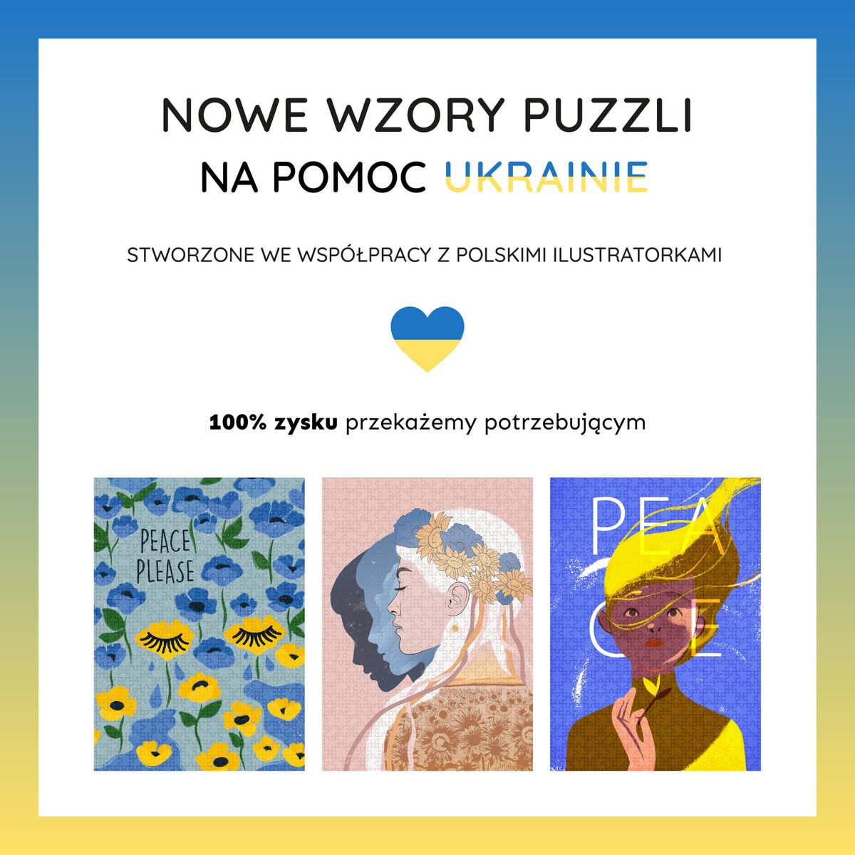 Muno Puzzle "Peace is a fragile thing" by Ola Szpunar Puzzle 1000 el. w eco woreczku