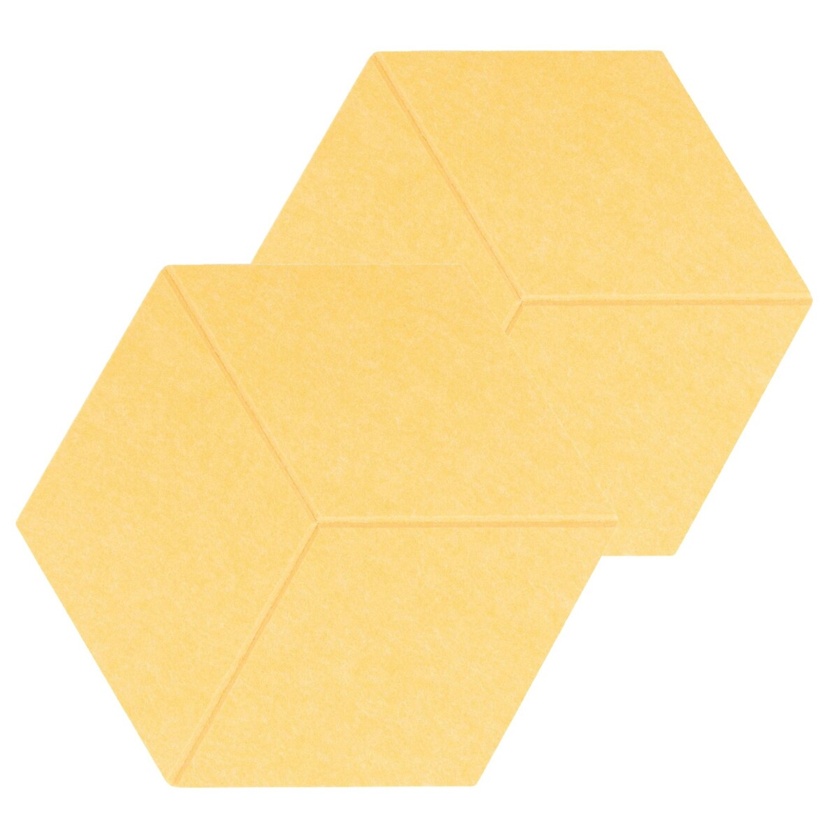 Zestaw 2 szt panel filcowy Felly 40x46 cm płytka heksagon żółty