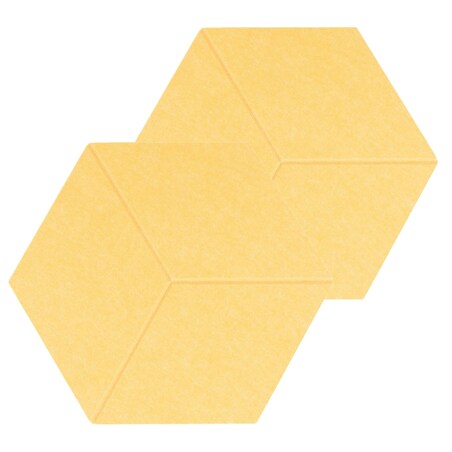 Zestaw 2 szt panel filcowy Felly 40x46 cm płytka heksagon żółty