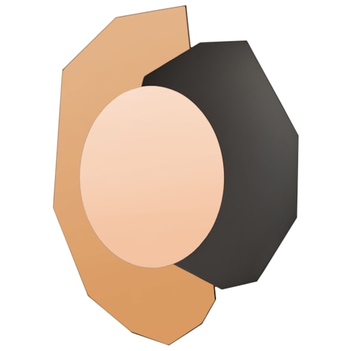 Lustro ścienne TROYON Różowe złoto