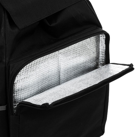 Wózek zakupowy na kółkach z pojemną komorą i kieszonkami