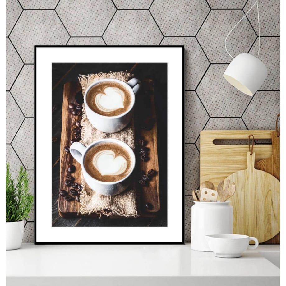 Poster Story, Plakat, Obraz - Kawa z Serduszkiem, wymiary 60 x 84 cm