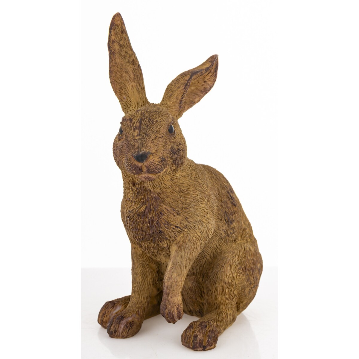 Dekoracja - siedzący zając 16,5x11,5x7 cm HARE brązowy mały