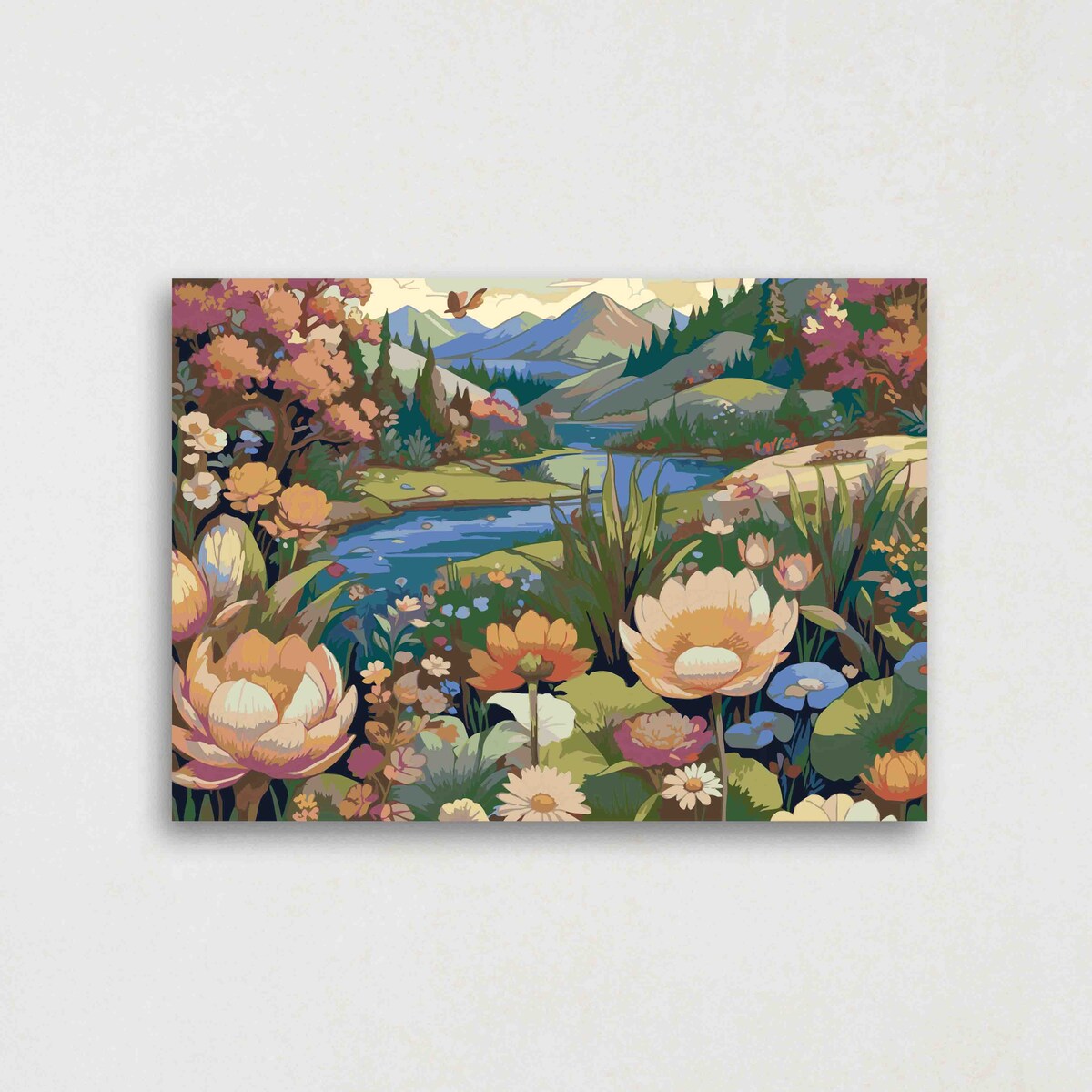 Malowanie po numerach, zestaw DIY – PASTELOWA OAZA 40x50 cm- Produkt PL