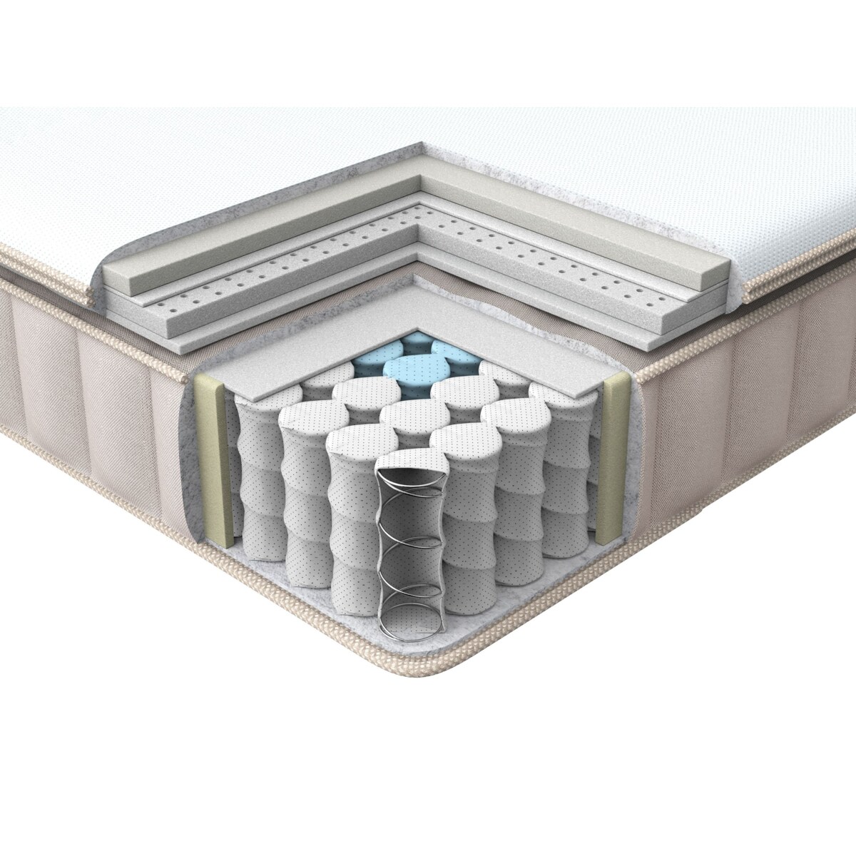 Materac kieszeniowy z lateksem DAYDREAM H2/3 średnio twardy 120 x 200 cm