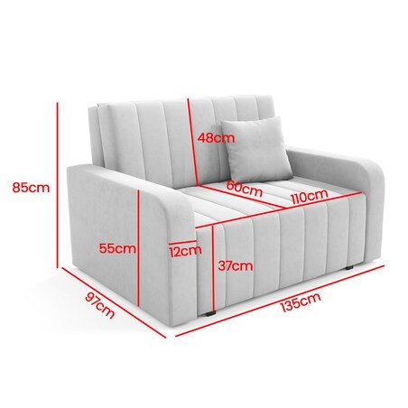 Sofa rozkładana Amerykanka Boston II przeszywana Paros 05