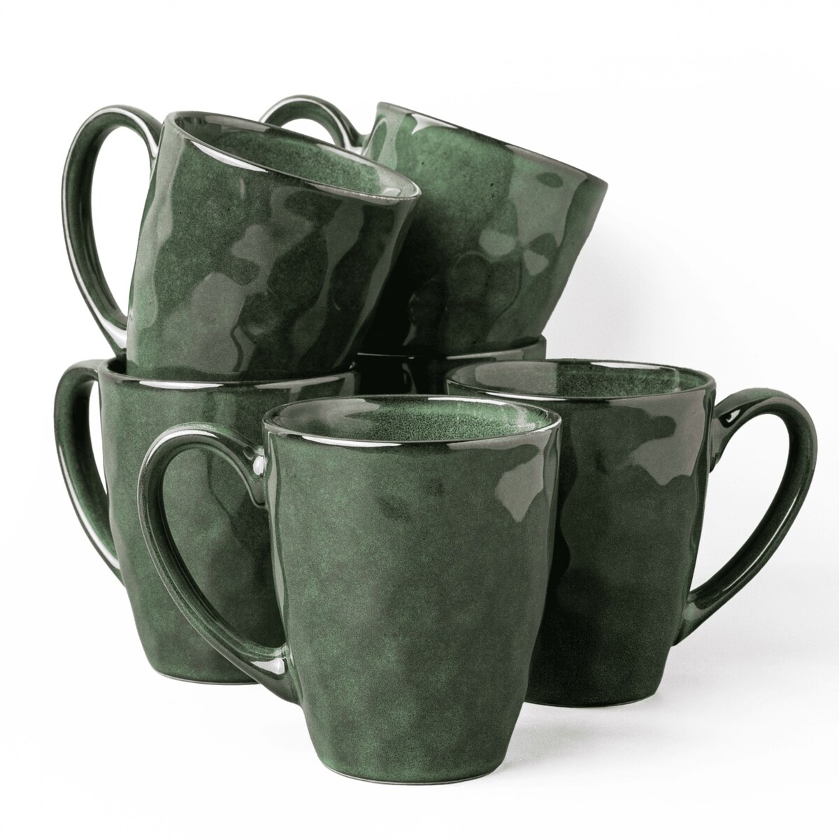 Zestaw kubków Uminami zielony dla 6 osób Nowoczesny Do zmywarki Komplet