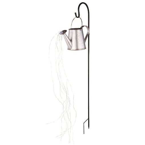 Lampa solarna ogrodowa LED Konewka Globo 33652, srebrna, IP44, 112 cm