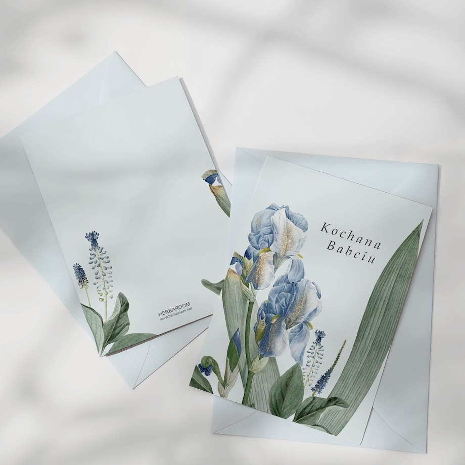 Kartka dla Babci Irysy 12x17cm