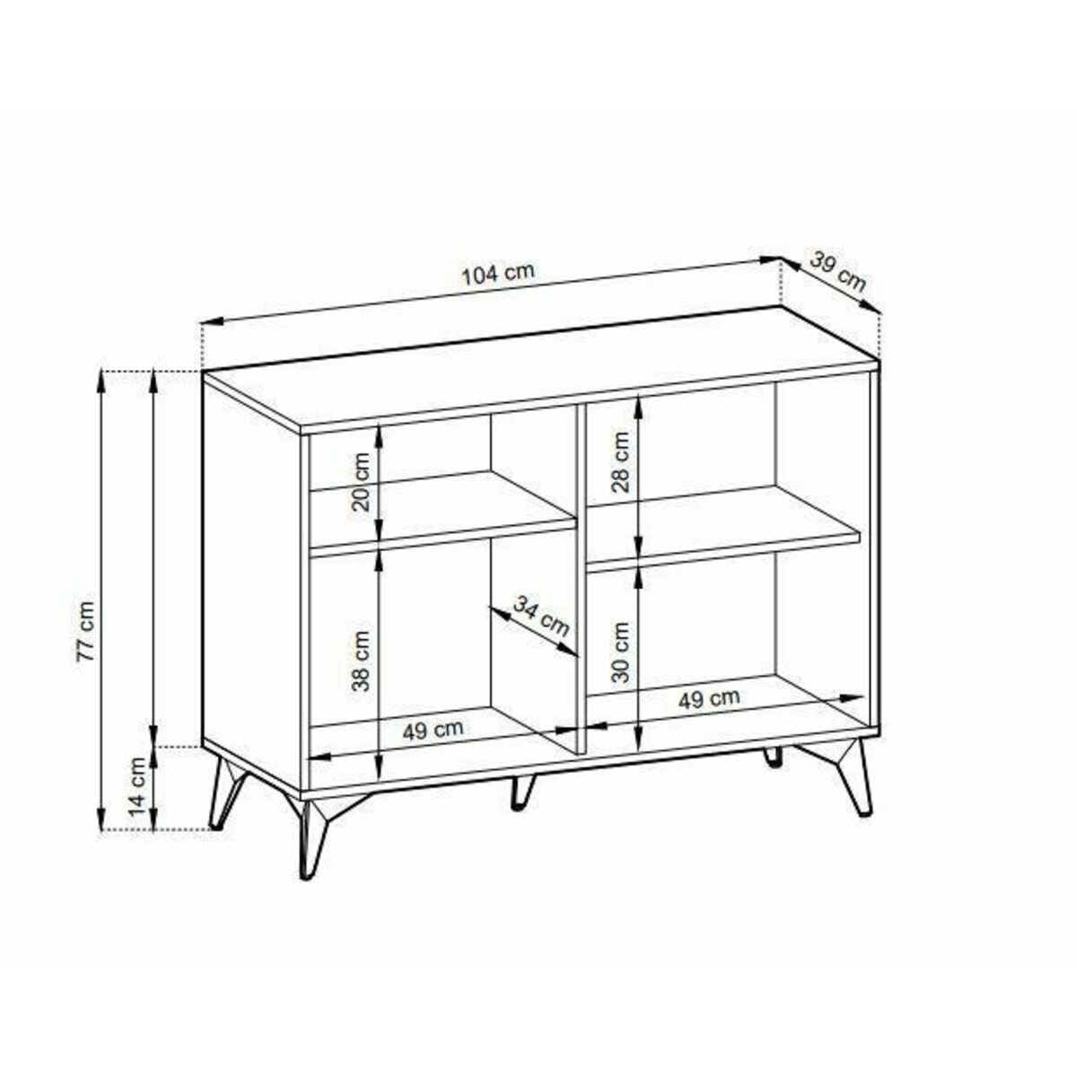 Komoda Fargo w jodełkę