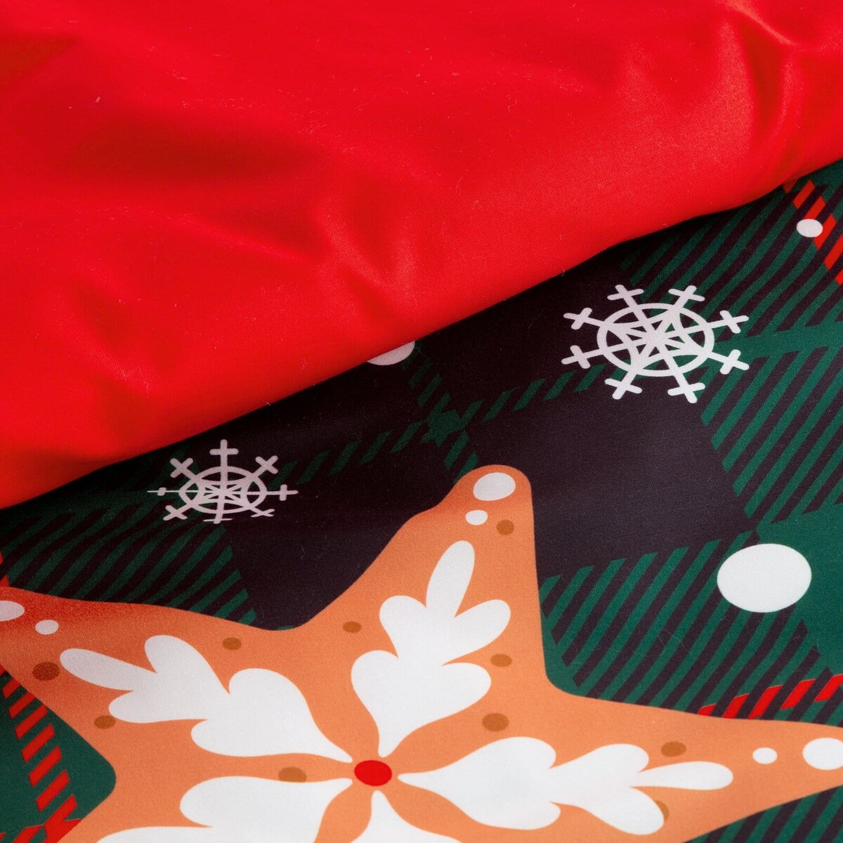 Komplet pościeli z mikrowłókna, motyw świąteczny, 220x200 cm, zielony