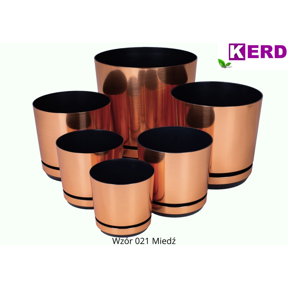 12 cm wzór MIEDŹ Doniczka z podstawką glamour elegancka nowoczesna industrialna loft miedziany efekt metalu