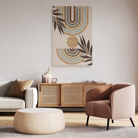 Obraz Szlaczki Beżowe Gałązki Palmowe 30x40cm