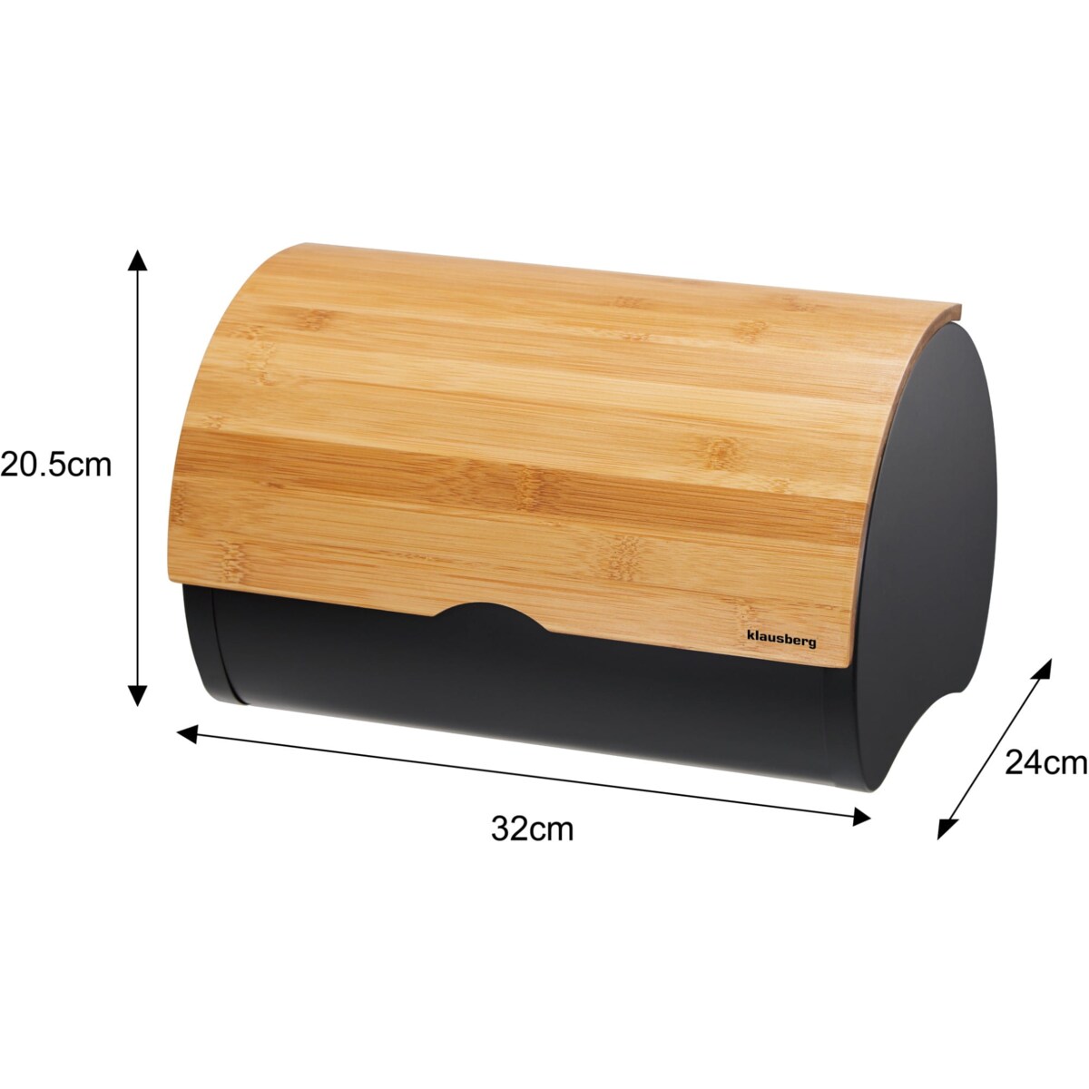 Chlebak stalowy 32cm pojemnik na chleb pieczywo KLAUSBERG