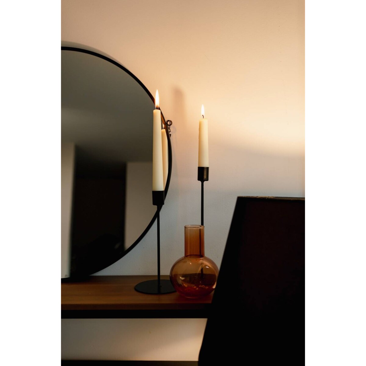 Świecznik metalowy, 20 cm