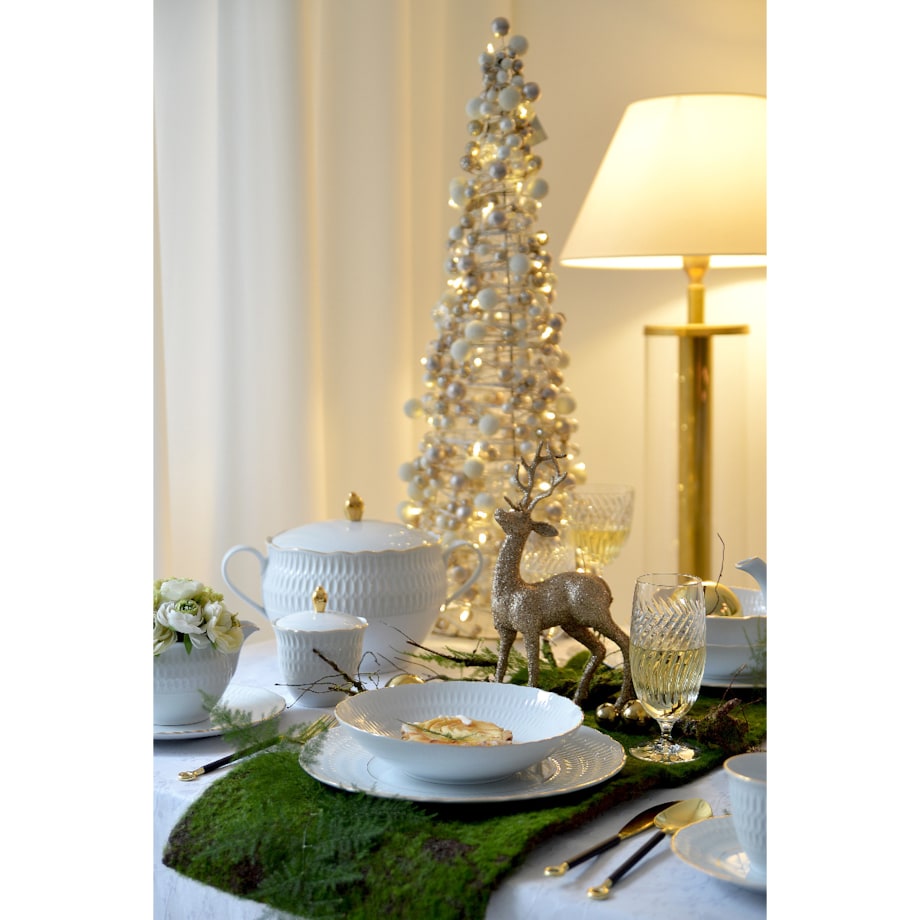 Zestaw talerzy dla 6 osób 18 el. Sofia Złota Linia 3604