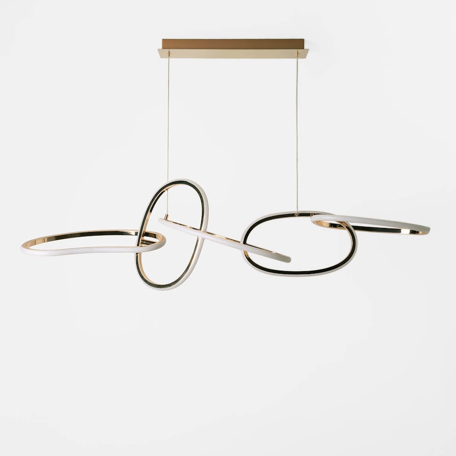 Wisząca lampa LED Cholet MD7361-5A-EGT Zumaline 56W 3000K nad stół złota