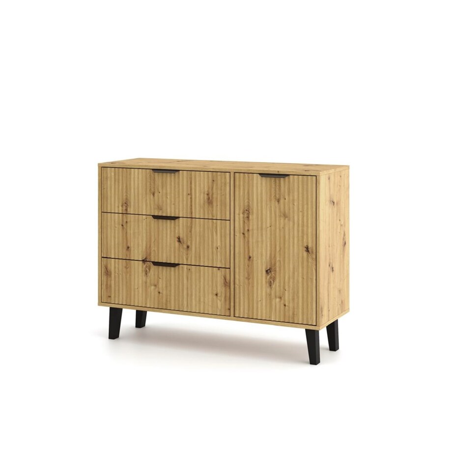 Komoda Scandi 1D3S Slim dąb artisan