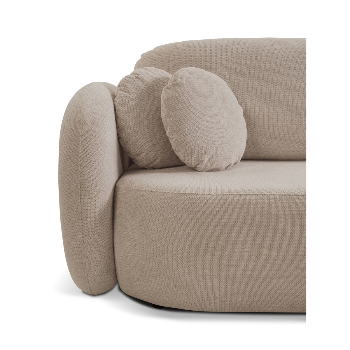 Nowoczesny narożnik rozkładany OLIVIO prawy - kolor cappuccino