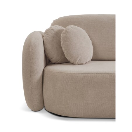 Nowoczesny narożnik rozkładany OLIVIO prawy - kolor cappuccino