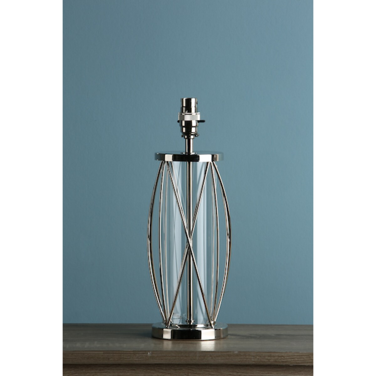 Lampa na komodę Beckworth LA3725834-Q Dar Lighting szklana nikiel