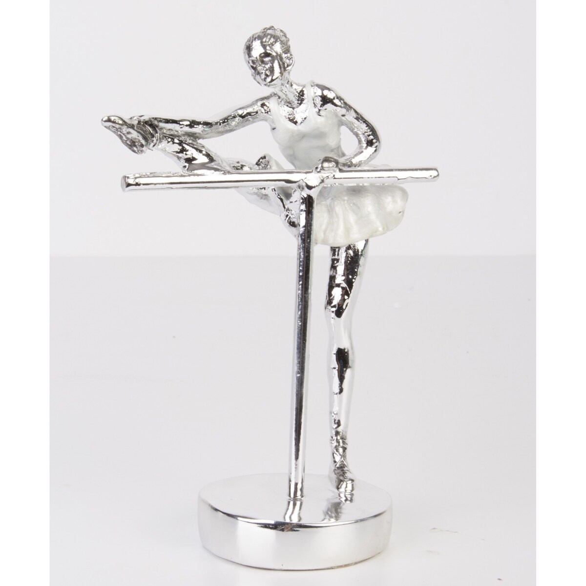 Dekoracja - baletnica 18,5x13,5x7 cm ISADORA - II srebrna z drążkiem