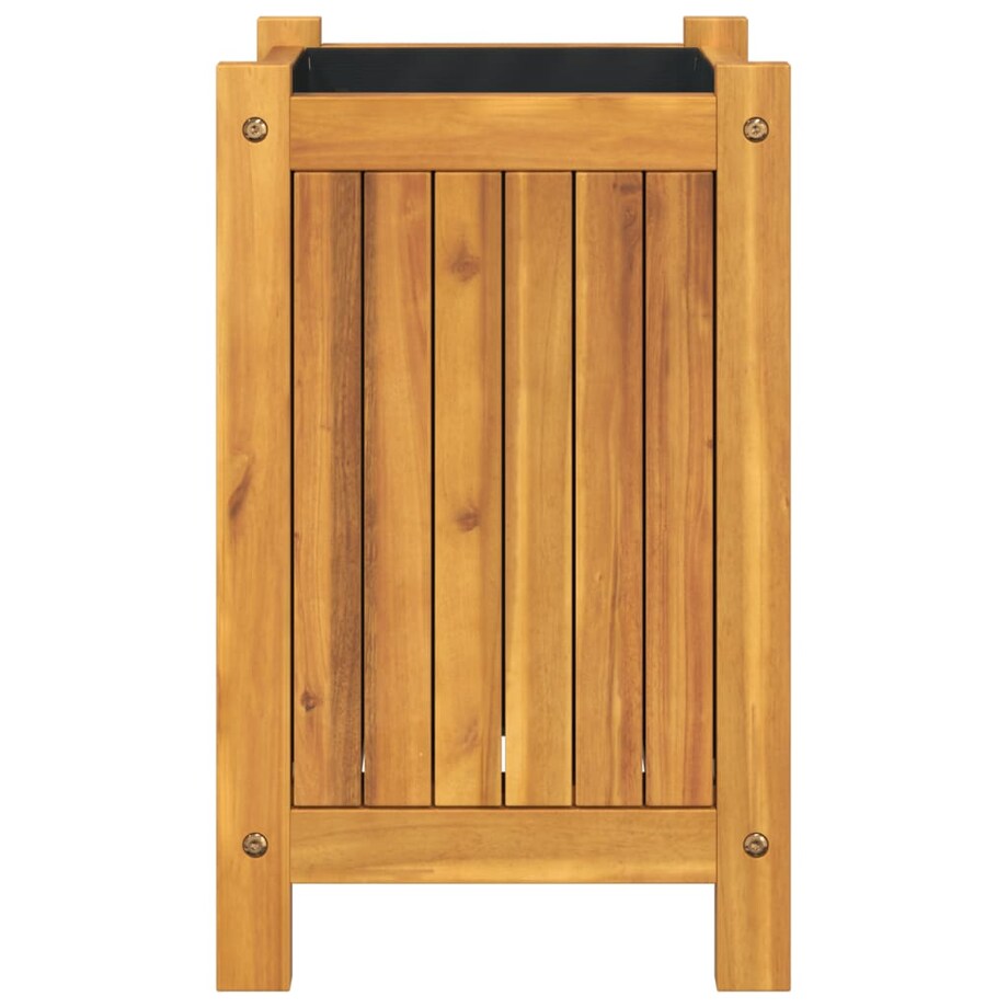 vidaXL Donica ogrodowa z wyściółką, 31x31x50 cm, lite drewno akacjowe