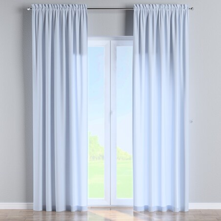 Zasłona na kanale z grzywką 1 szt. 130x245 pastelowy niebieski
