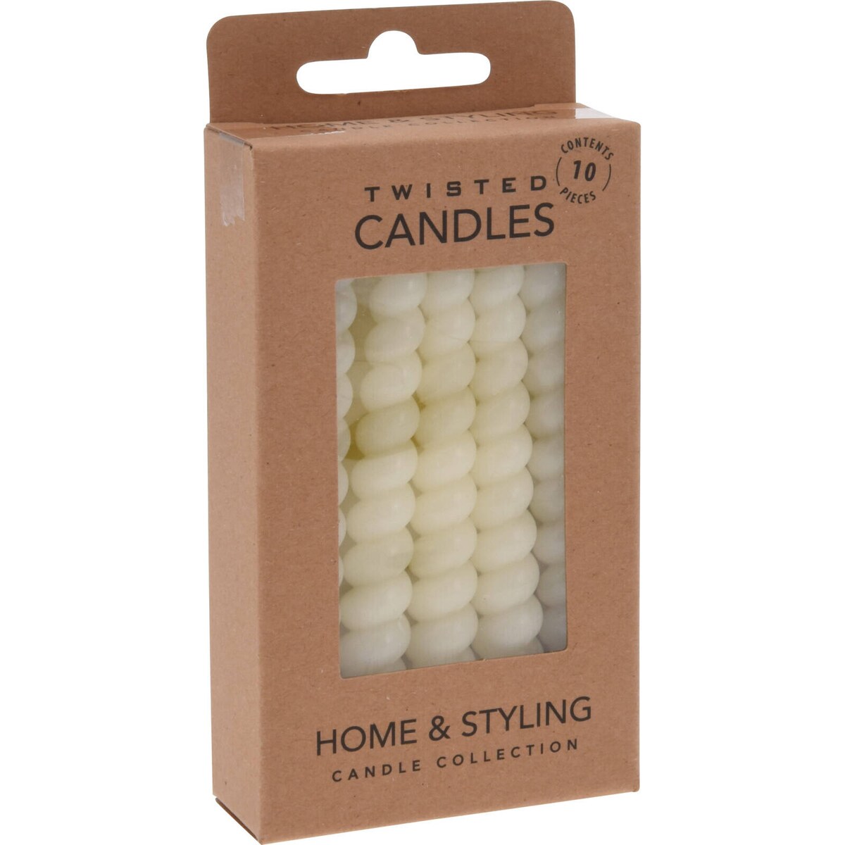 Spiralne świece stołowe z parafiny, 10 cm