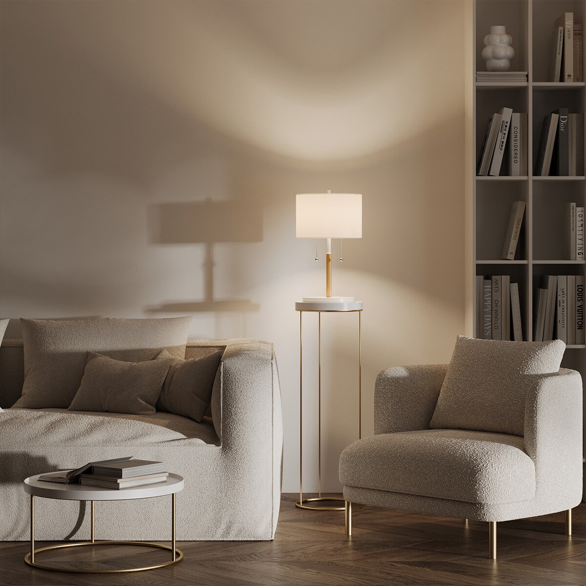 Lampa stojąca Light Prestige Fogo biały 2 x E27 1 szt.