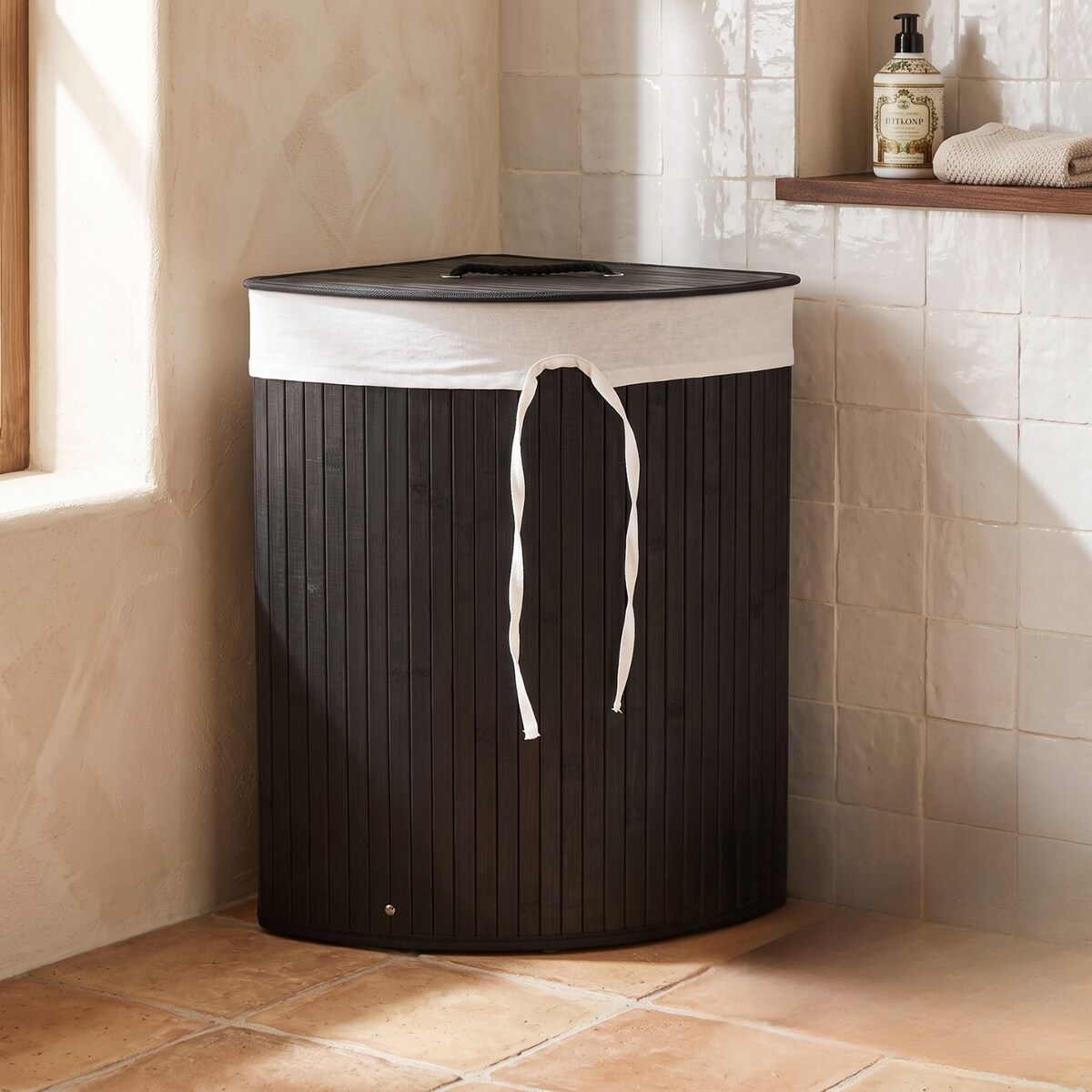 Kosz na pranie bambusowy, 60 L