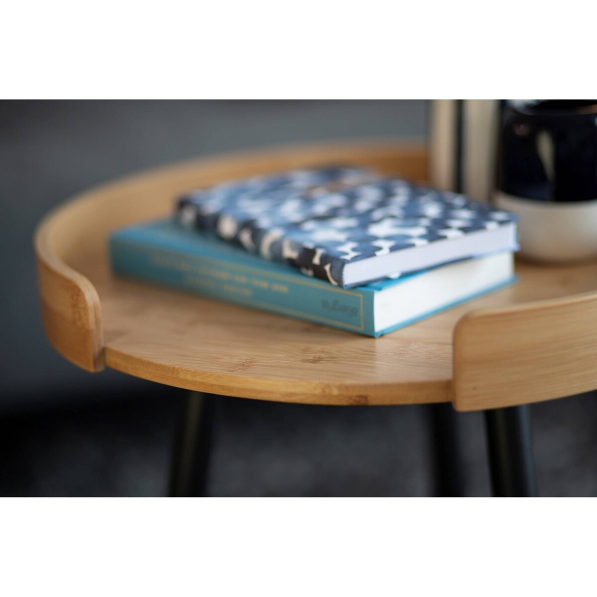 Stolik kawowy LOFT, bambusowy, okrągły, WENKO