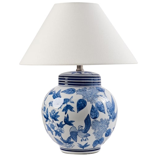 Lampa stołowa ARUNCA Porcelana Biały/ niebieski