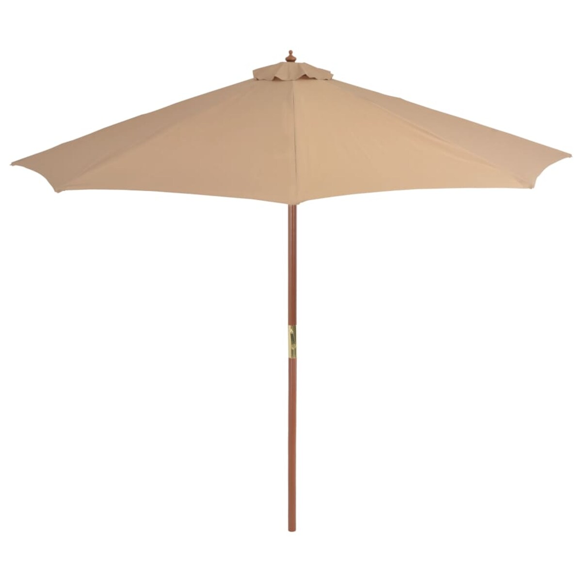 vidaXL Parasol ogrodowy na drewnianym słupku, 300 cm, taupe