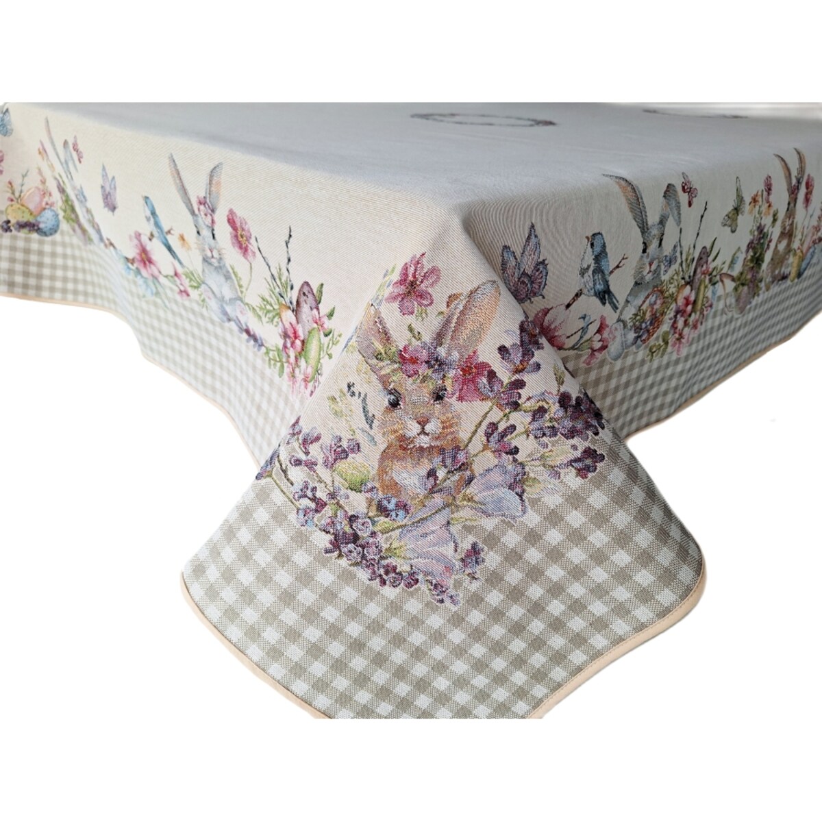 Obrus Wielkanocny 140X240 Cm Na Stół Ozdobny Dekoracyjny Zajączki