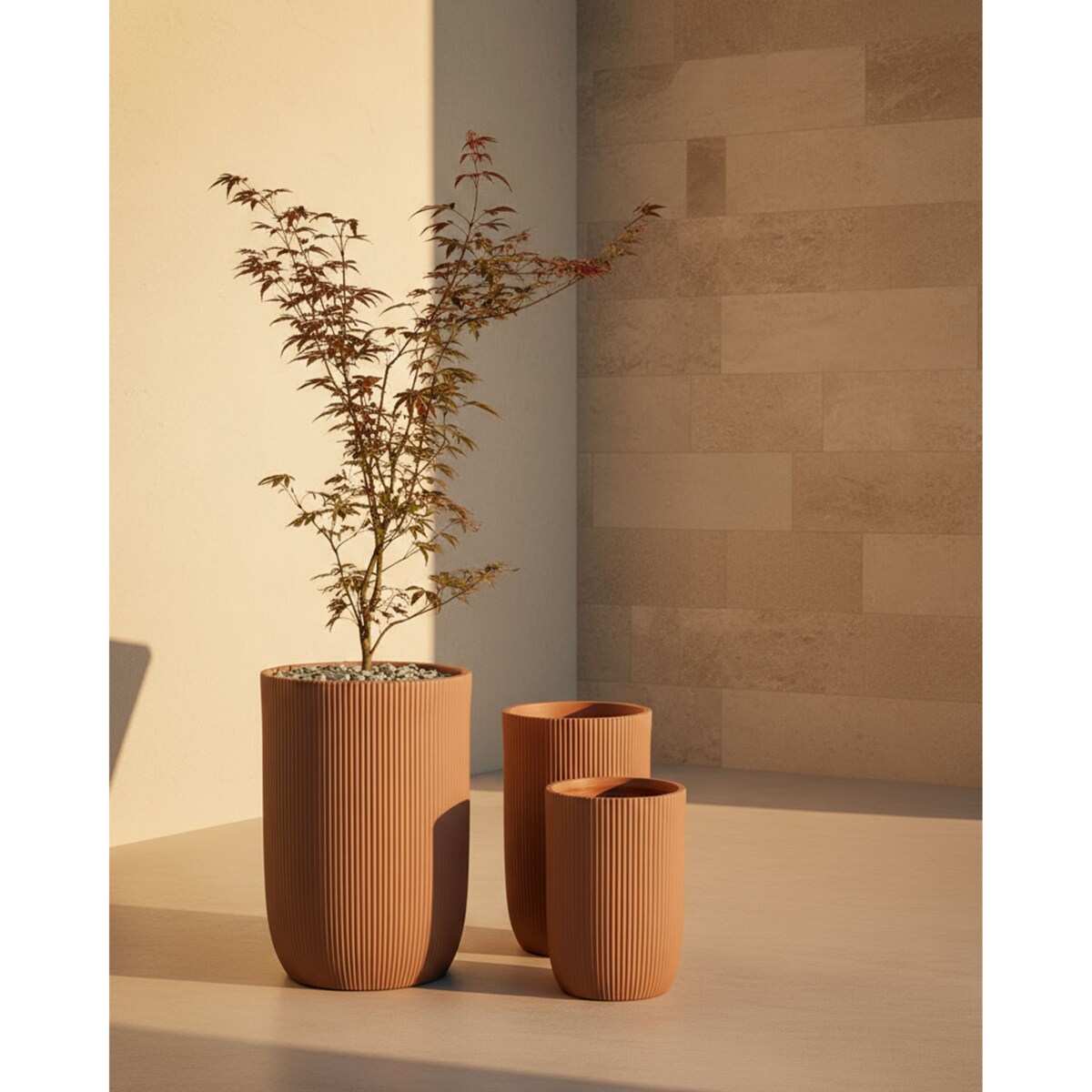 Doniczka EANTIO 30 cm Brązowy