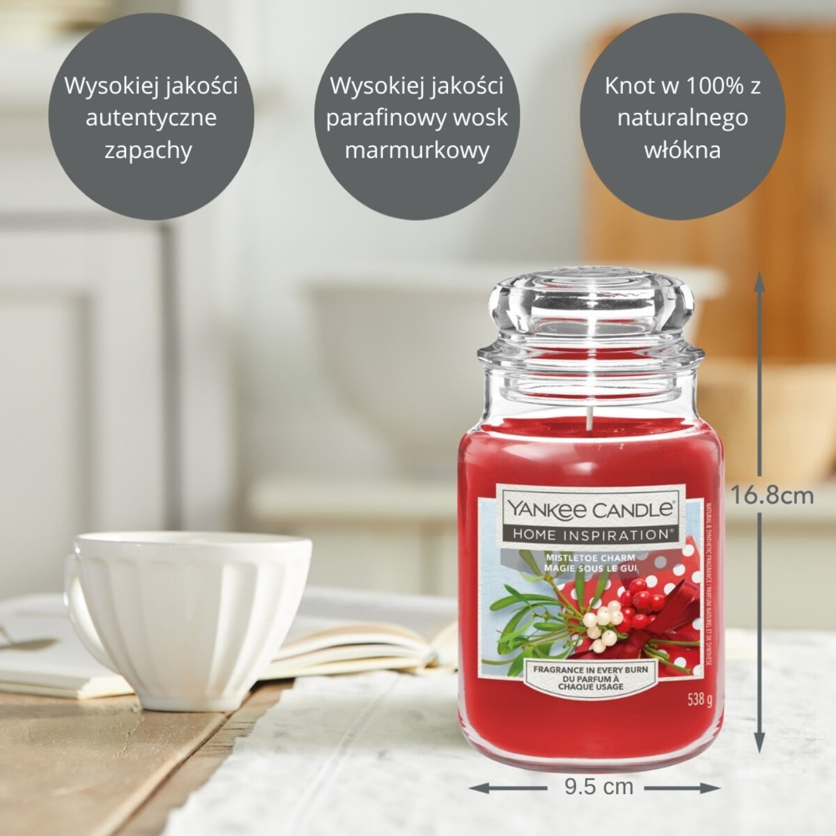 Home Inspiration świeca duża MISTLETOE CHARM